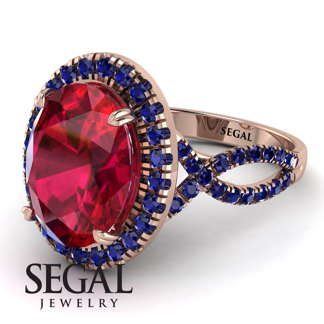 Glamorous Oval Ruby Ring - Jordyn No. 71