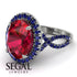 Glamorous Oval Ruby Ring - Jordyn No. 72