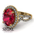 Glamorous Oval Ruby Ring - Jordyn No. 10