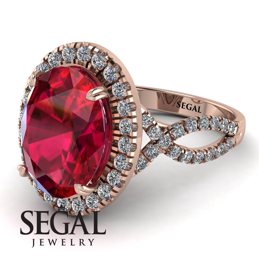 Glamorous Oval Ruby Ring - Jordyn No. 11