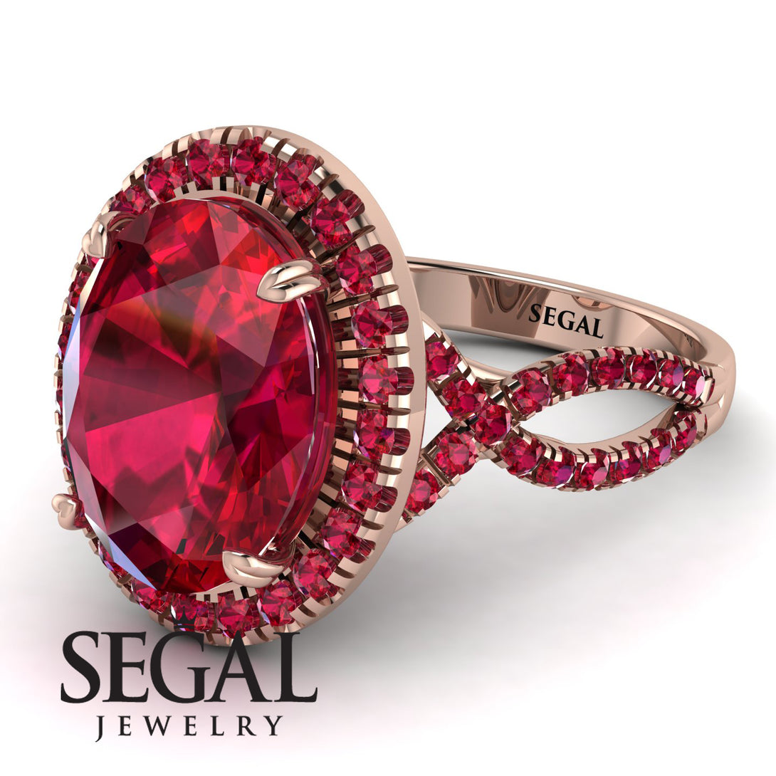Glamorous Oval Ruby Ring - Jordyn No. 56