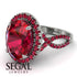 Glamorous Oval Ruby Ring - Jordyn No. 57