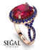Glamorous Oval Ruby Ring - Jordyn No. 71 image 3