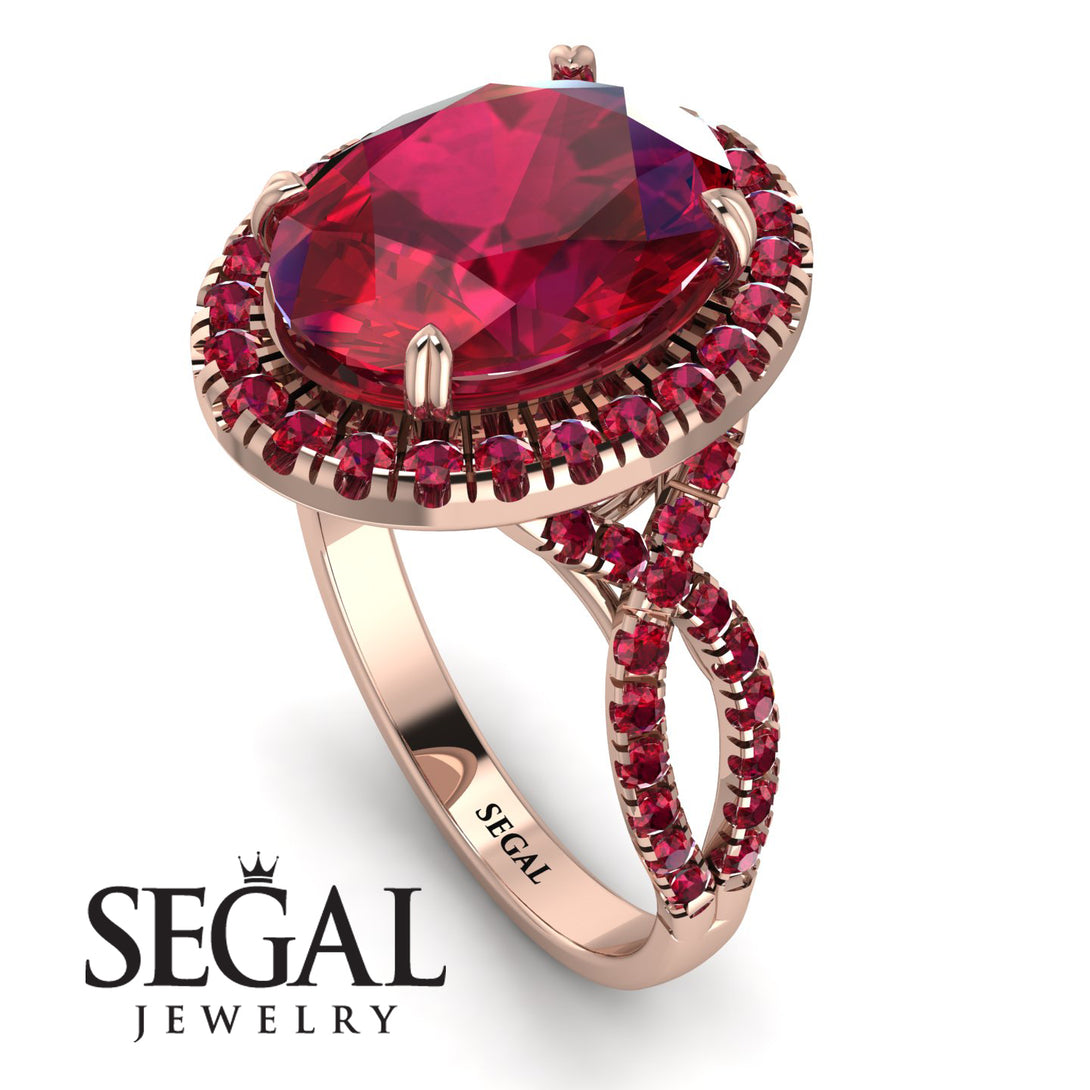 Glamorous Oval Ruby Ring - Jordyn No. 56