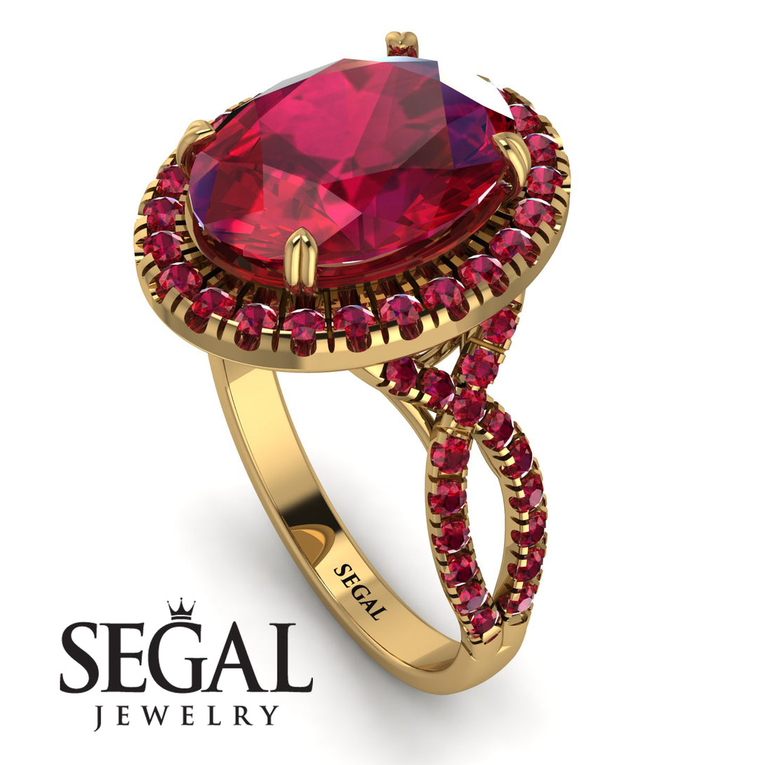 Glamorous Oval Ruby Ring - Jordyn No. 55