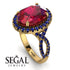 Glamorous Oval Ruby Ring - Jordyn No. 70