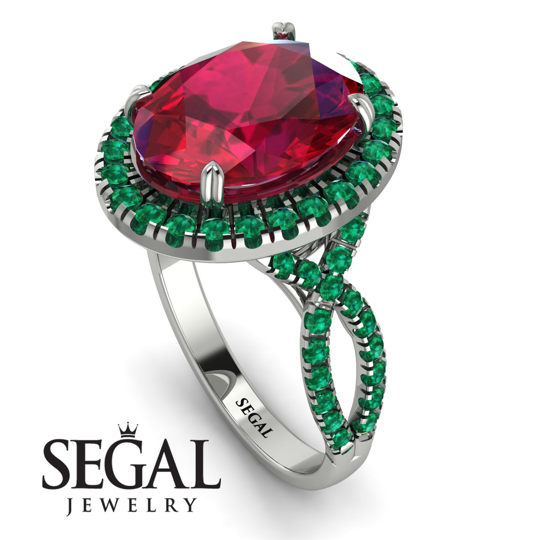 Glamorous Oval Ruby Ring - Jordyn No. 27