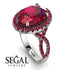 Glamorous Oval Ruby Ring - Jordyn No. 57