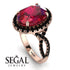Glamorous Oval Ruby Ring - Jordyn No. 41