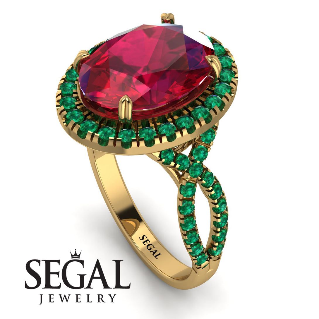 Glamorous Oval Ruby Ring - Jordyn No. 25