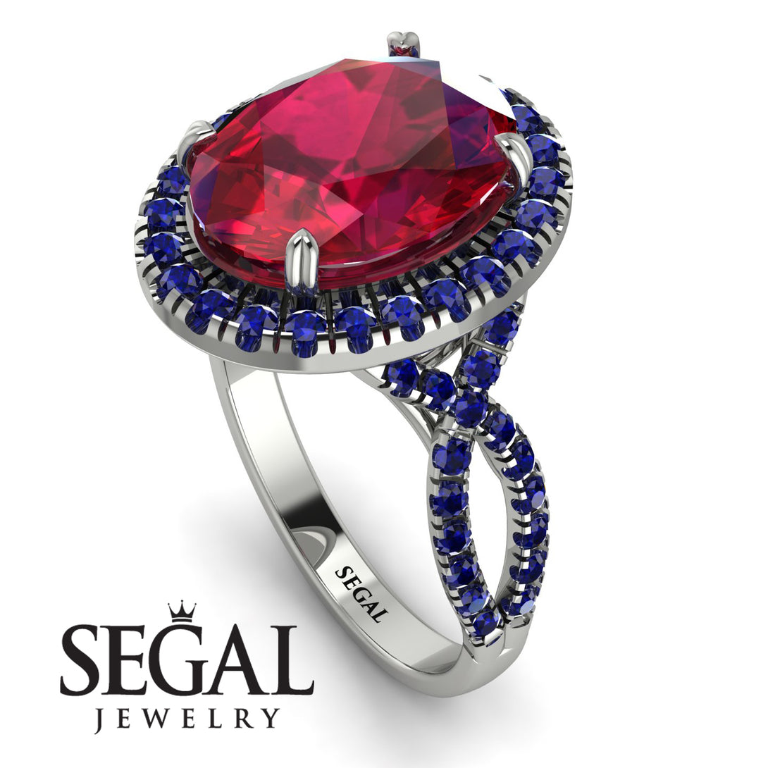 Glamorous Oval Ruby Ring - Jordyn No. 72