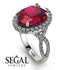 Glamorous Oval Ruby Ring - Jordyn No. 12