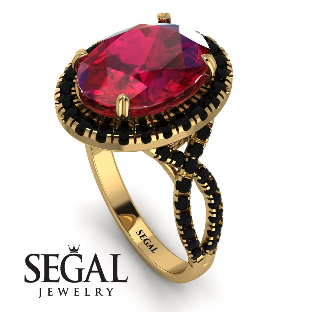 Glamorous Oval Ruby Ring - Jordyn No. 40