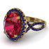 Glamorous Oval Ruby Ring - Jordyn No. 70