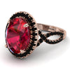 Glamorous Oval Ruby Ring - Jordyn No. 41