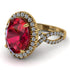 Glamorous Oval Ruby Ring - Jordyn No. 10
