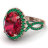 Glamorous Oval Ruby Ring - Jordyn No. 26