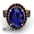 Glamorous Oval Sapphire Ring - Jordyn No. 44