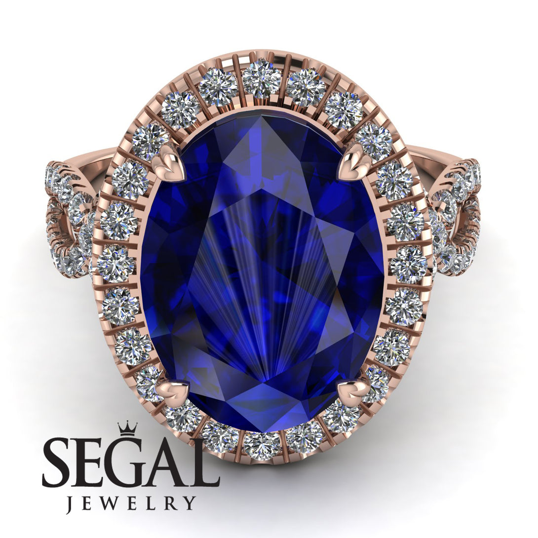 Glamorous Oval Sapphire Ring - Jordyn No. 14