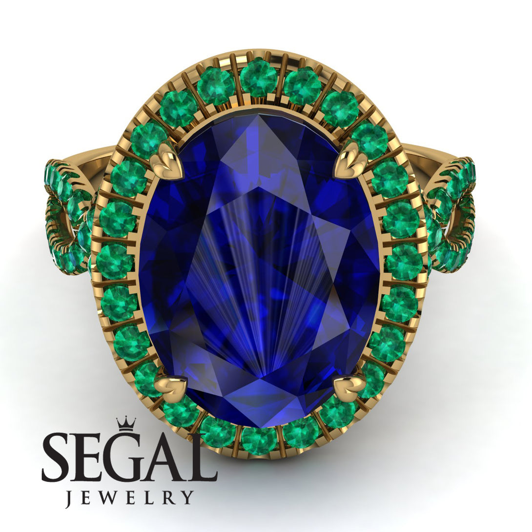 Glamorous Oval Sapphire Ring - Jordyn No. 28