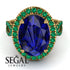 Glamorous Oval Sapphire Ring - Jordyn No. 28