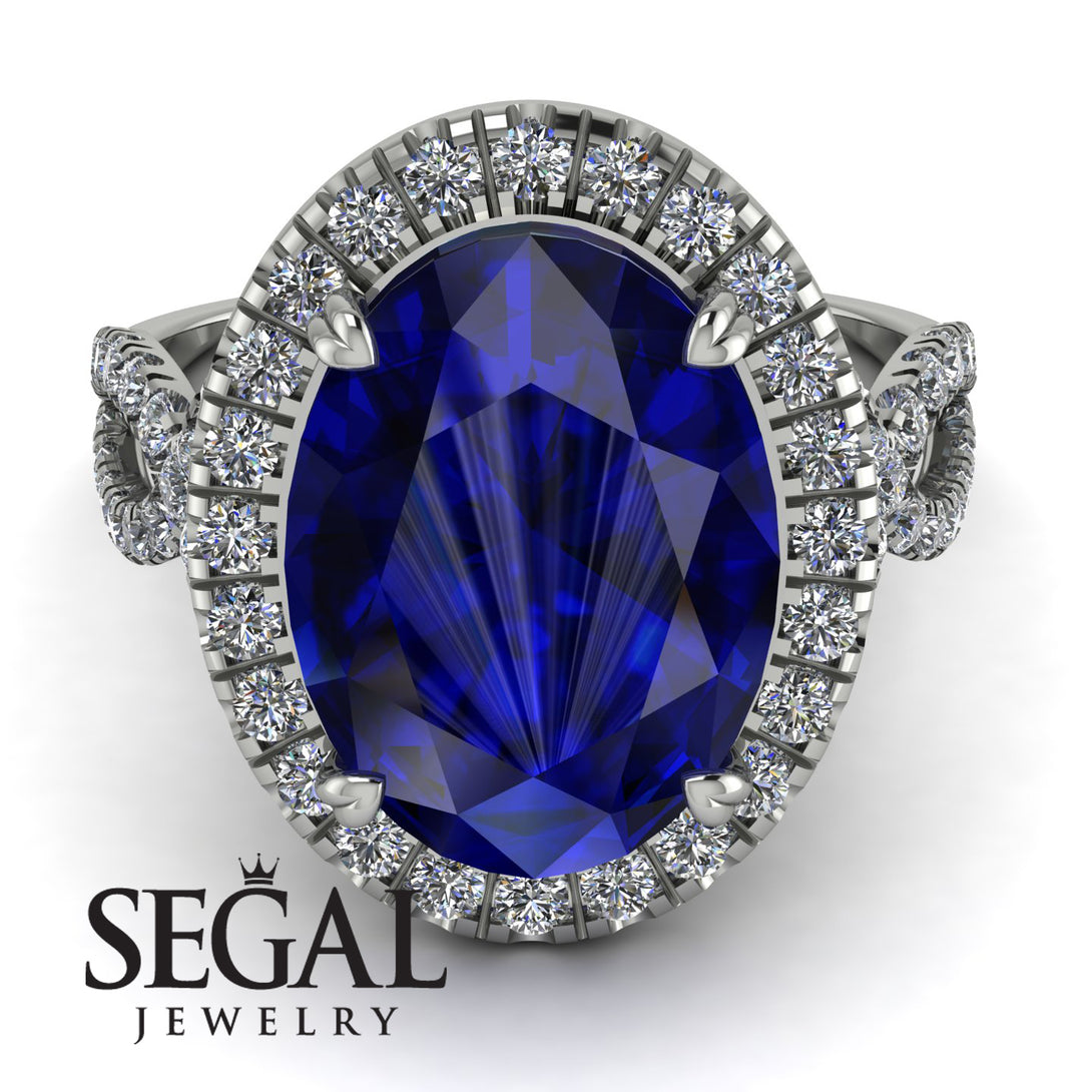 Glamorous Oval Sapphire Ring - Jordyn No. 15