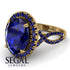 Glamorous Oval Sapphire Ring - Jordyn No. 73