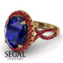 Glamorous Oval Sapphire Ring - Jordyn No. 58