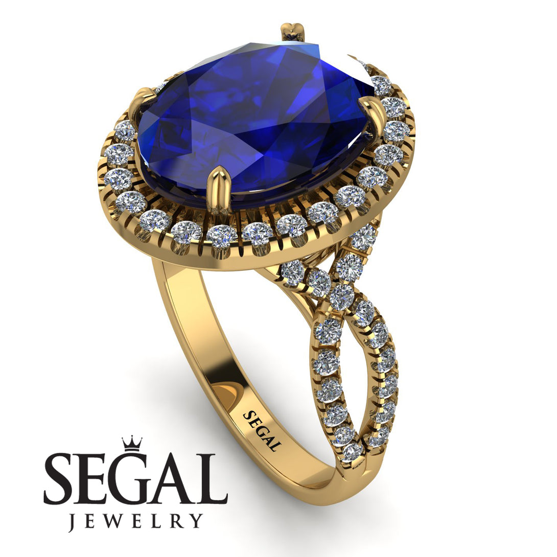 Glamorous Oval Sapphire Ring - Jordyn No. 13