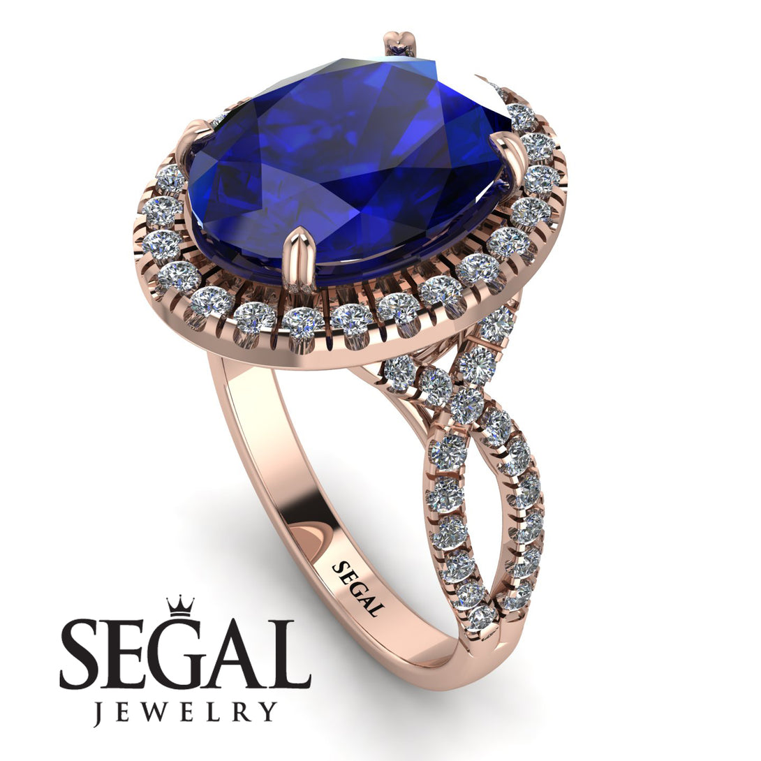 Glamorous Oval Sapphire Ring - Jordyn No. 14