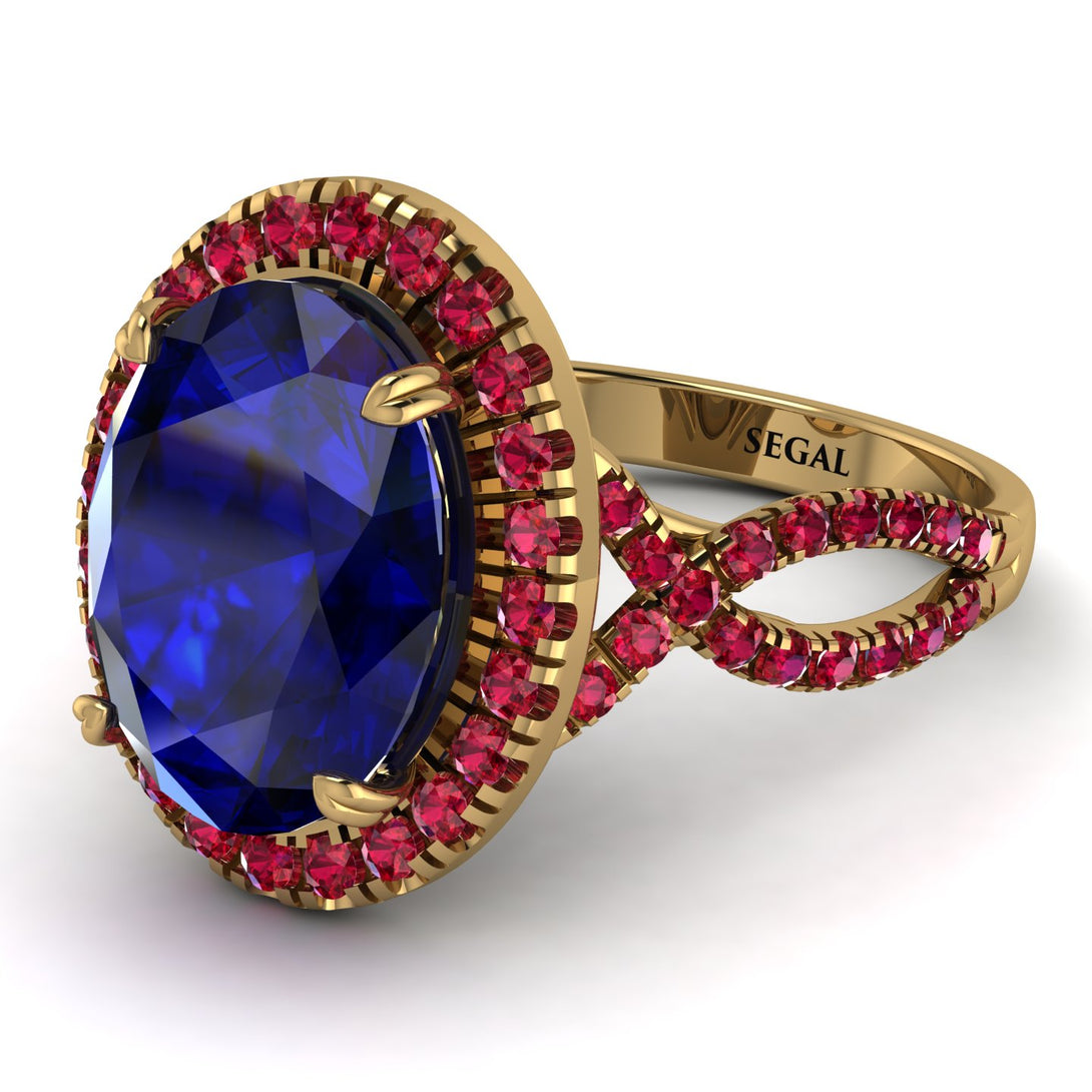 Glamorous Oval Sapphire Ring - Jordyn No. 58