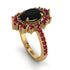 Glamorous Oval Black Diamond Ring - Emily No. 52 image 1