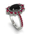 Glamorous Oval Black Diamond Ring - Emily No. 54