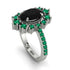 Glamorous Oval Black Diamond Ring - Emily No. 24