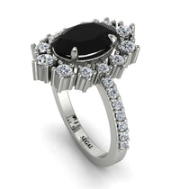 Glamorous Oval Black Diamond Ring - Emily No. 9 image 1