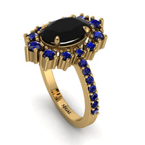 Glamorous Oval Black Diamond Ring - Emily No. 67 image 1