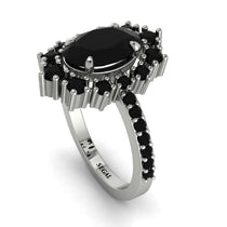 Glamorous Oval Black Diamond Ring - Emily No. 39 image 1