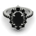 Glamorous Oval Black Diamond Ring - Emily No. 39