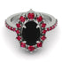 Glamorous Oval Black Diamond Ring - Emily No. 54