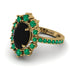 Glamorous Oval Black Diamond Ring - Emily No. 22