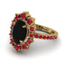 Glamorous Oval Black Diamond Ring - Emily No. 52