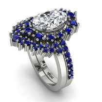 Glamorous Oval Diamond Bridal Set - Emily No. 63 image 1