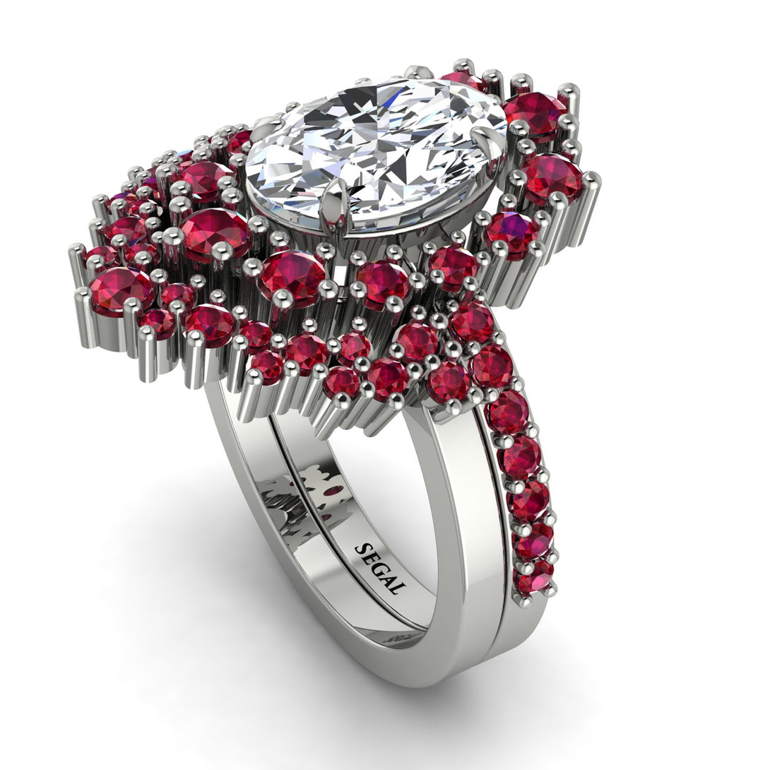 Glamorous Oval Diamond Bridal Set - Emily No. 48