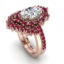 Glamorous Oval Diamond Bridal Set - Emily No. 47 image 1