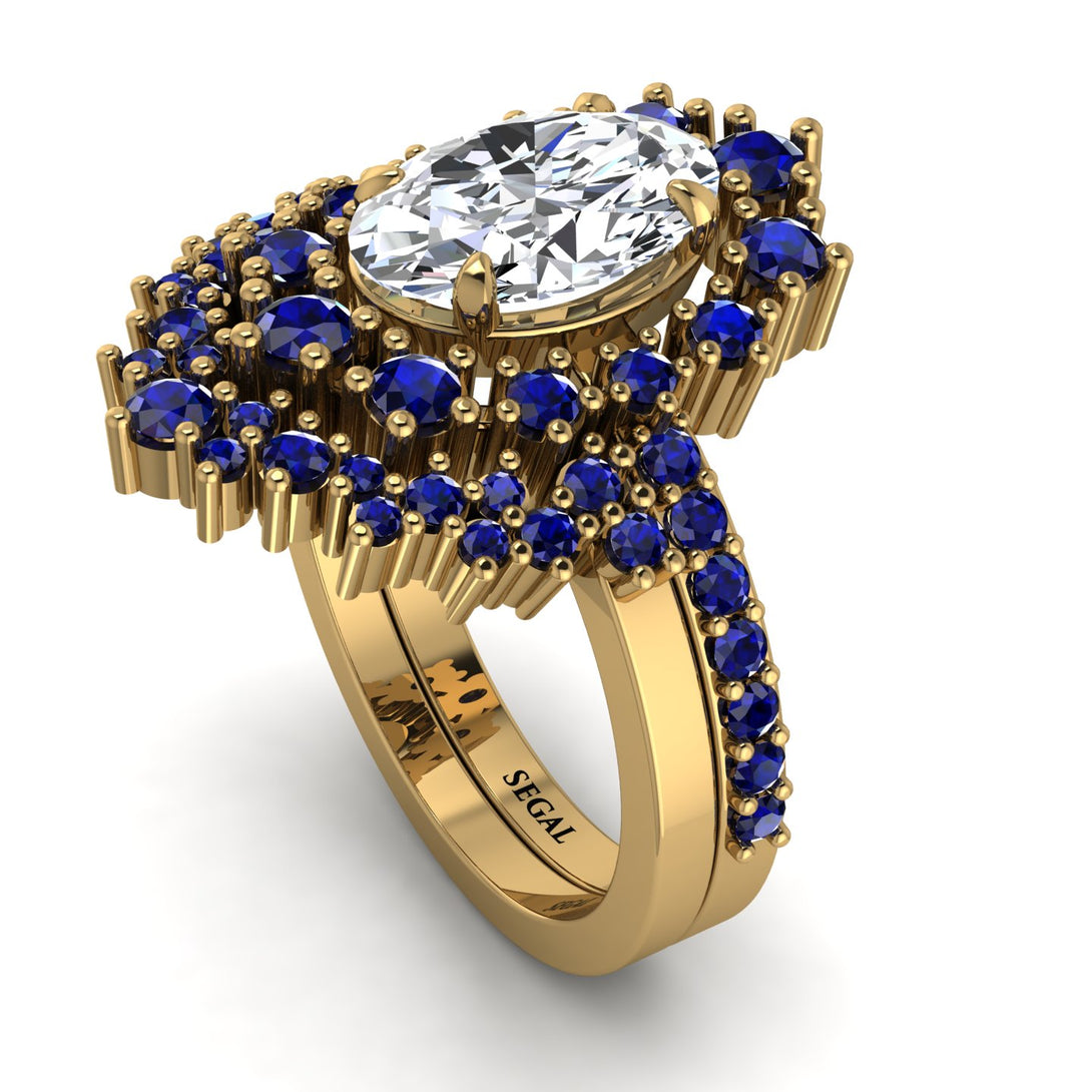 Glamorous Oval Diamond Bridal Set - Emily No. 61