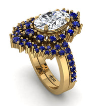 Glamorous Oval Diamond Bridal Set - Emily No. 61 image 1