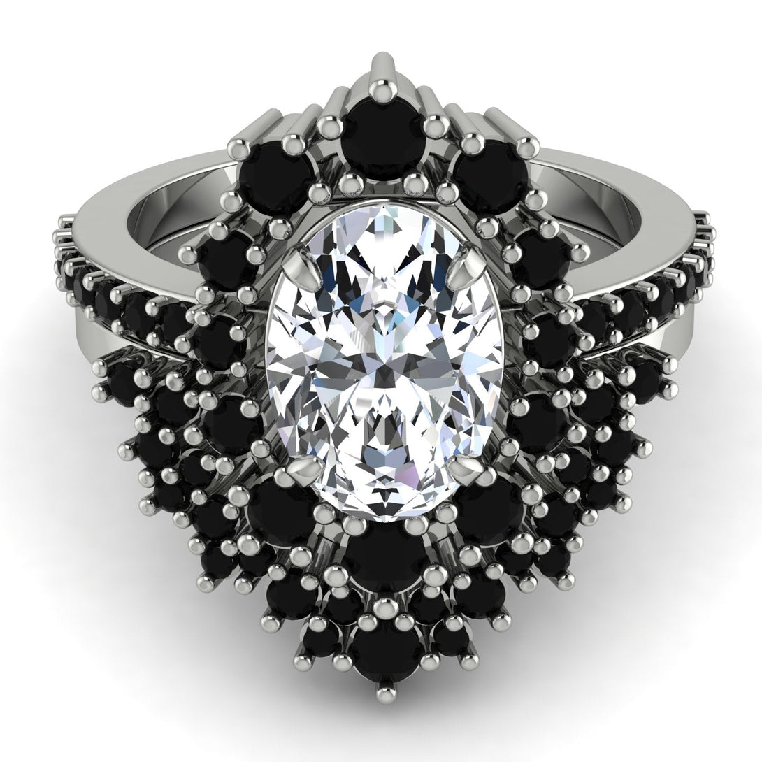Glamorous Oval Diamond Bridal Set - Emily No. 33