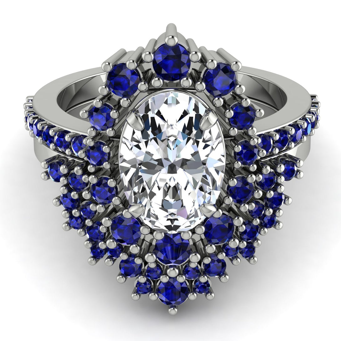 Glamorous Oval Diamond Bridal Set - Emily No. 63