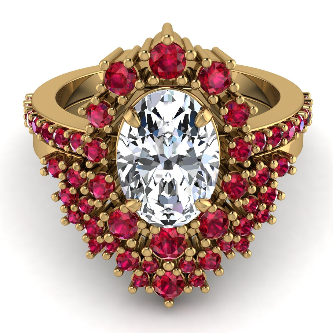 Glamorous Oval Diamond Bridal Set - Emily No. 46