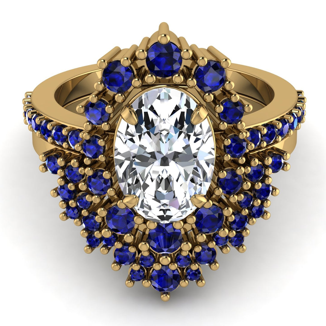 Glamorous Oval Diamond Bridal Set - Emily No. 61